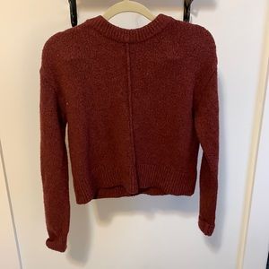 Yes Lola red/burgundy soft sweater (slightly cropped)
